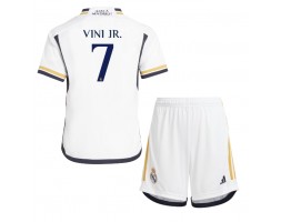 Real Madrid Vinicius Junior #7 Replika Babytøj Hjemmebanesæt Børn 2023-24 Kortærmet (+ Korte bukser)